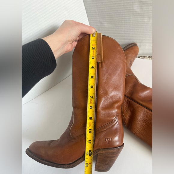Vintage Frye Boots Genuine Leather Pull-on Western Boots Brown Women’s US 8 - Picture 13 of 16
